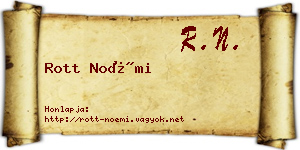 Rott Noémi névjegykártya